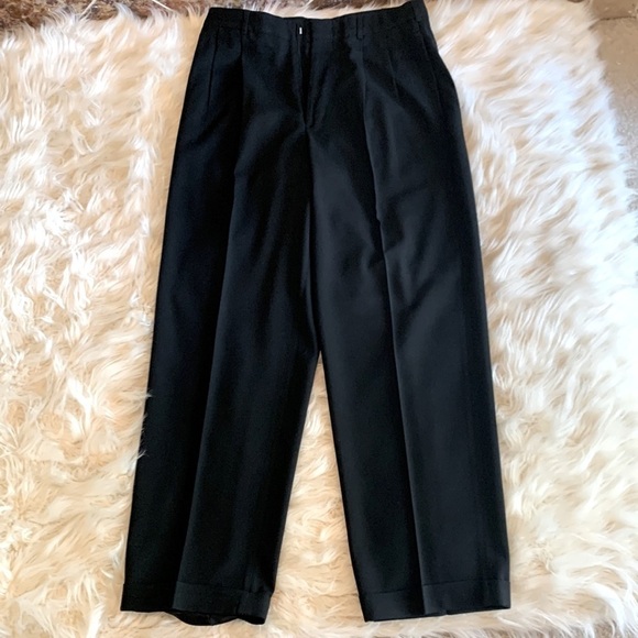 MEN’S PERRY ELLIS PORTFOLIO Black Textured PANTS SIZE 32 x 30 - Picture 1 of 12
